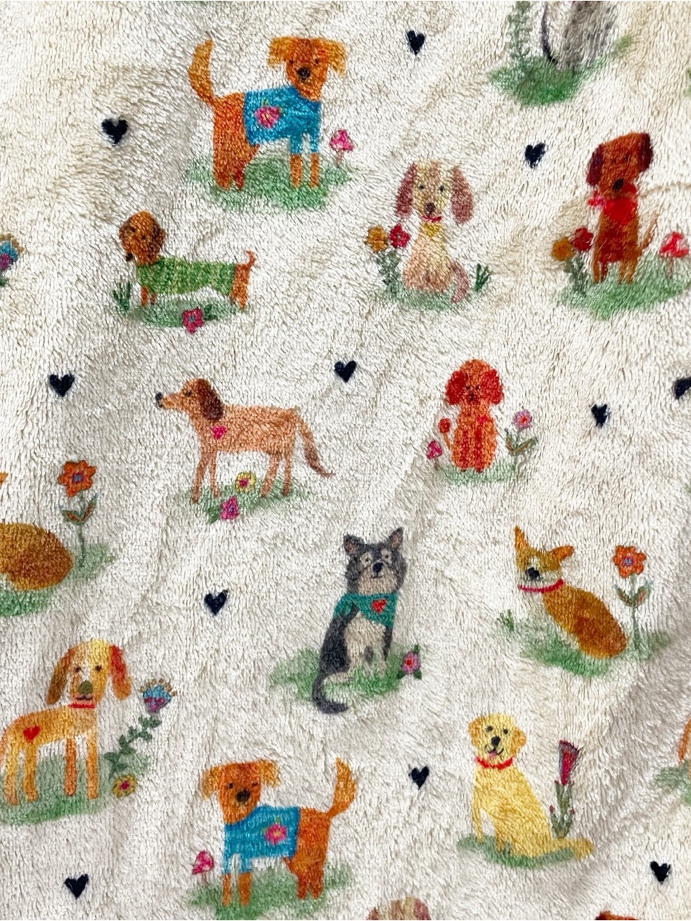 Natural Life Dog Park One Piece Pajamas Large Plush Fleece Dog Print Jumpsuit - Picture 10 of 15